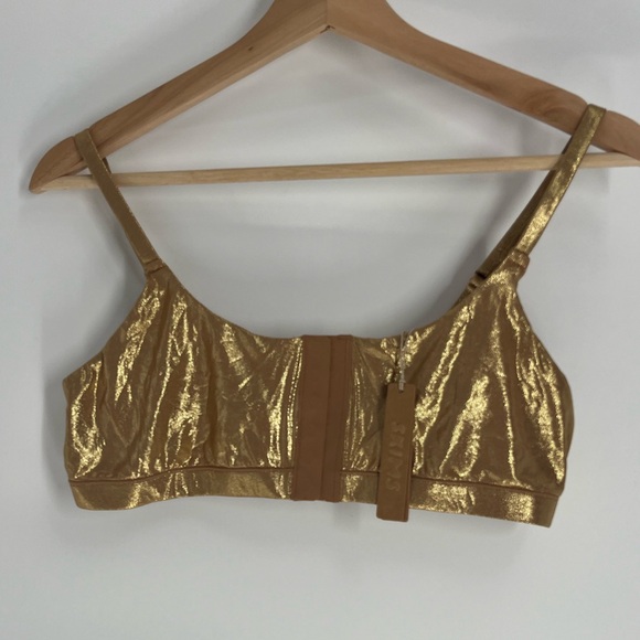 Skims New With Tag Gold Fits Everybody Crossover Bralette - Picture 1 of 5
